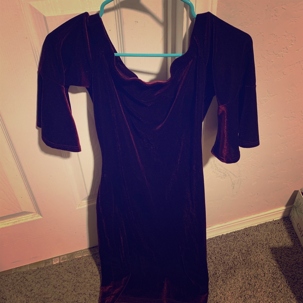 Burgundy dress